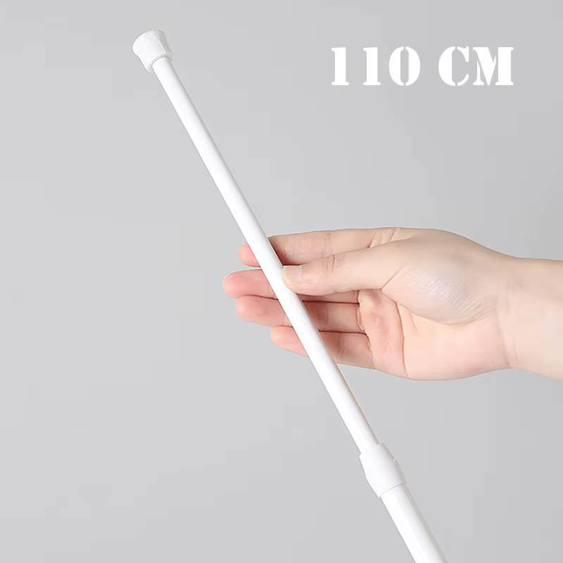 Tige à rideau en métal réglable 30-110cm, poteaux télescopiques extensibles à ressort pour salle de 