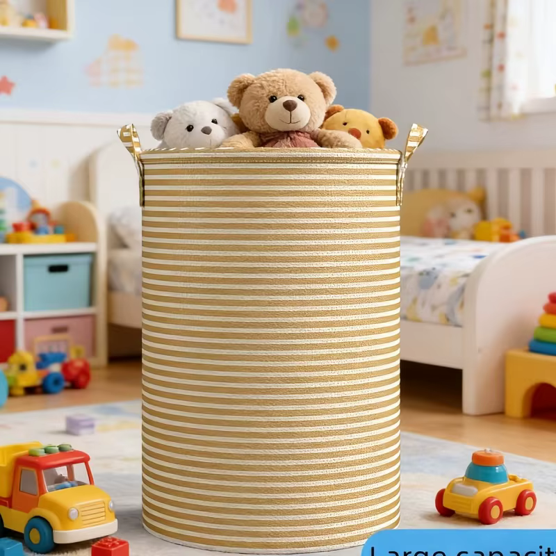 Panier à linge pliable grande capacité - Conception avec poignée robuste, bac de rangement portable 
