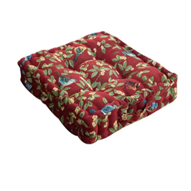 Coussin de siège carré plissé vintage, style américain, luxe, oreiller, pouf, jeté, canapé, décorati
