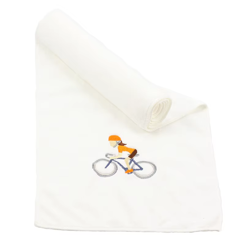 Serviette de sport en microfibre brodée simple, serviette de fitness, de course et de yoga pour la s