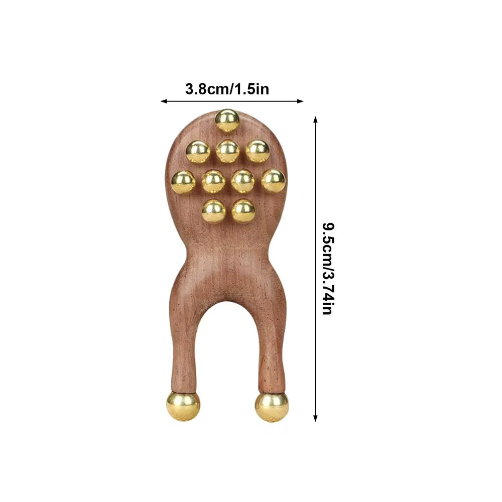 Masseur facial en bois portable pour le corps, outil de massage manuel pour hommes et femmes, pour b