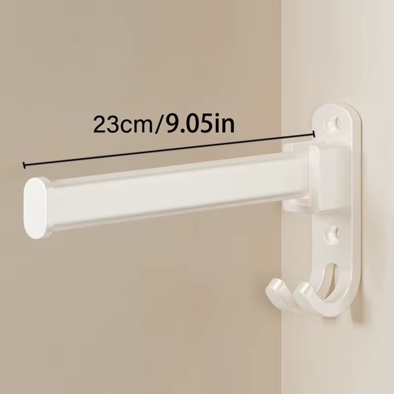Porte-serviettes pliant avec crochet, support mural, rangement en alliage d'aluminium, accessoires H