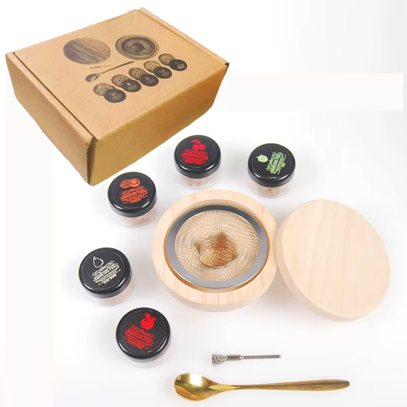 Kit de fumeur de Cocktail, ensemble de fumée avec 4 copeaux de bois, Kit de boissons pour fumeur de 