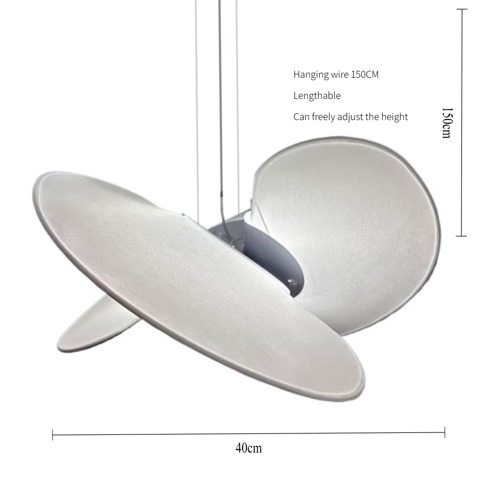 Lustre Villa Loft, lampes suspendues LED en tissu de soie blanche italienne, luminaire d'ambiance po