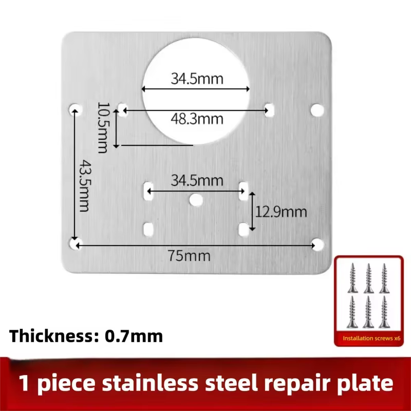 Kit de réparation de charnières de porte d'armoire de cuisine avec trous de montage, supports de fix