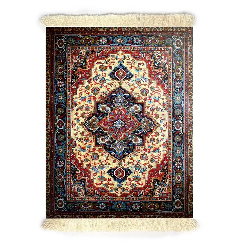 Tapis persan avec base en caoutchouc résistant à l'usure, accessoires de souris, bord cousu, clavier