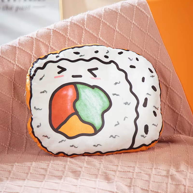 Simulation 3D mignon japon Onigiri Sushi lait en peluche nourriture oreiller doux dessin animé décor