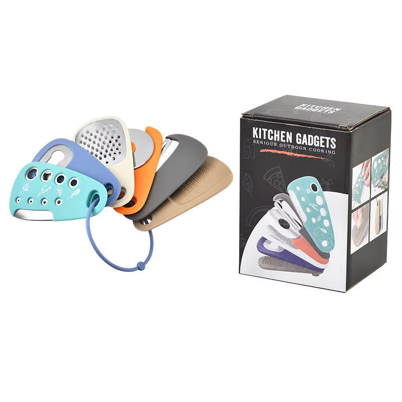 Ensemble de gadgets de cuisine, couteau à pizza 6 pièces, coupe-vanille, bouteille, broyeur, ensembl