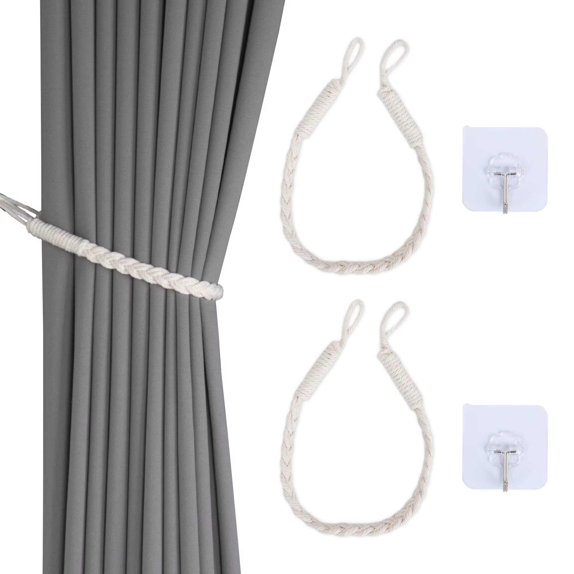 Embrasse de rideau en macramé, ULde chanvre tissée, accessoires décoratifs pour la maison, décoratio