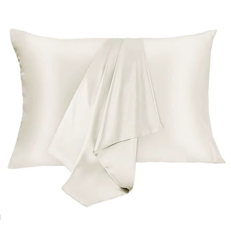 Taies d'Oreiller en Satin avec Fermeture Enveloppe pour Chambre à Coucher, Bureau, Salon, Sans Oreil