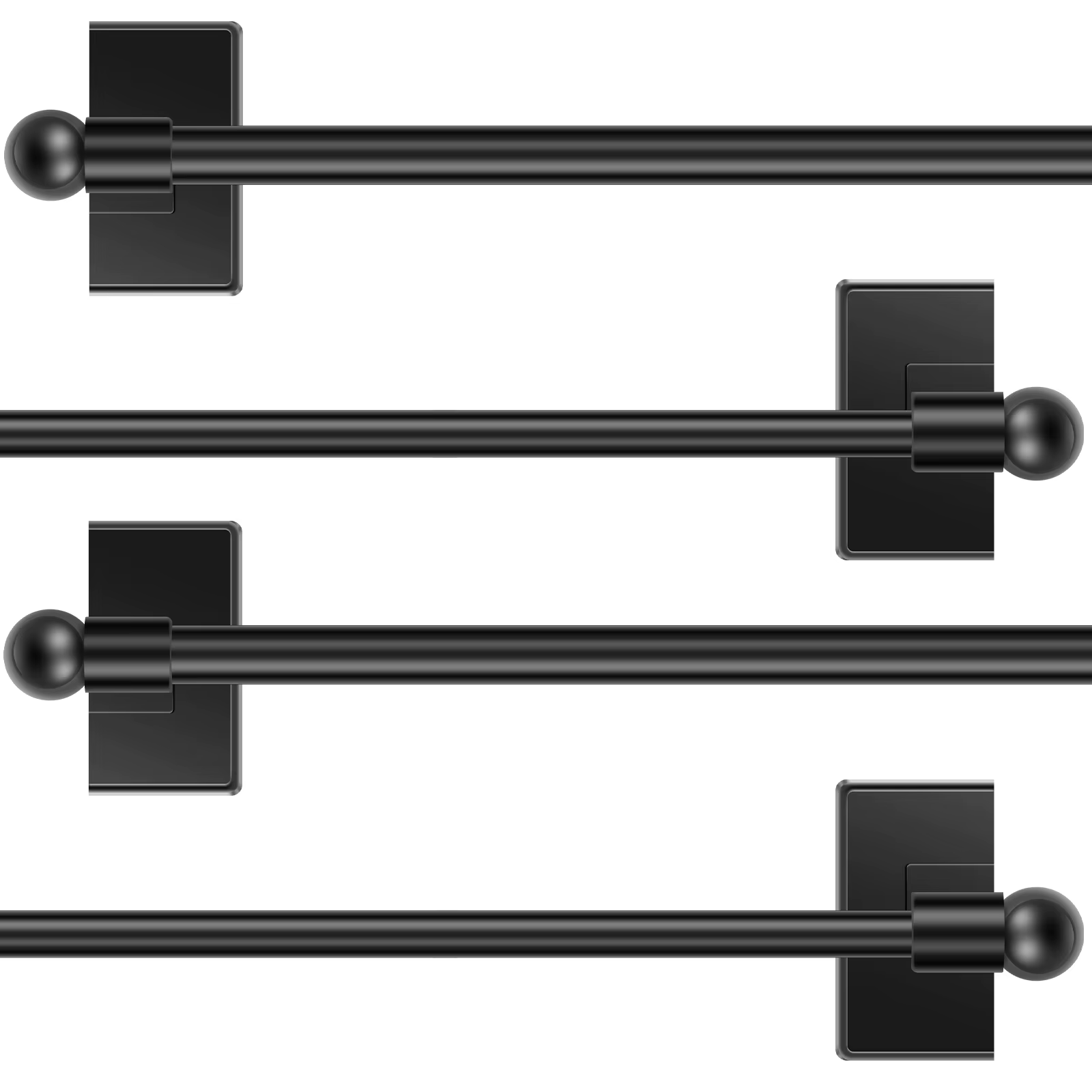 2 ensembles de tringles à rideaux magnétiques pour porte métallique, de 17,3 à 33,4 pouces, tringle 