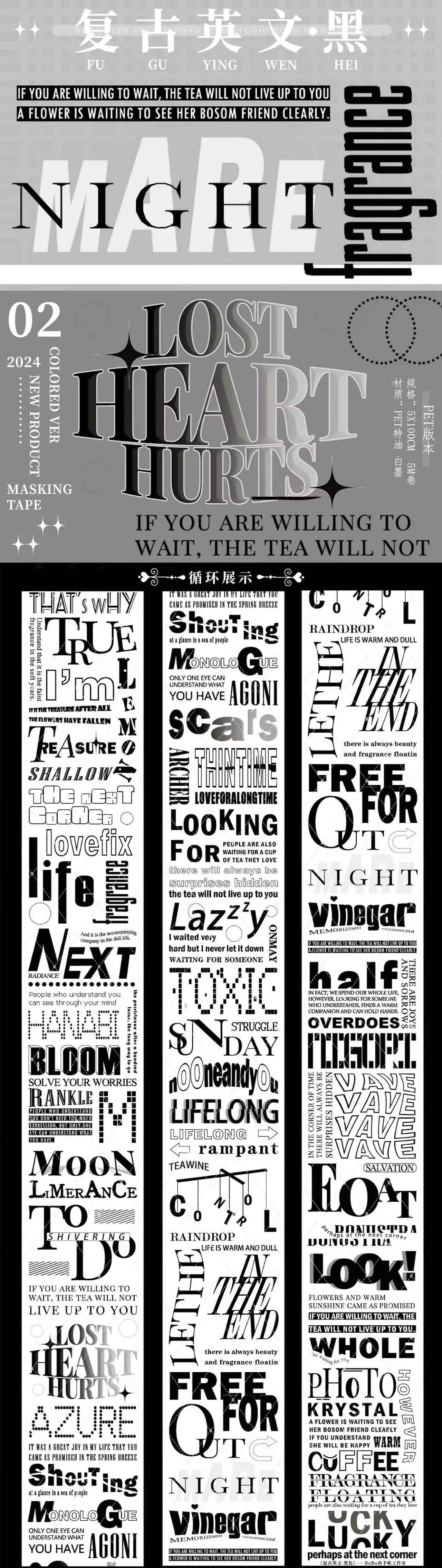 Autocollant décoratif vintage anglais GROLost Coussins Motorts, Washi l'horloge Tape, DIY Card, Exec