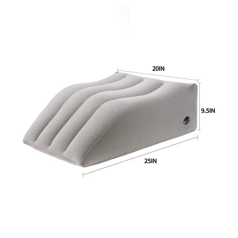 LILUPLAY Oreiller gonflable portable pour les jambes - Coussin de genou en PVC pour voyage, camping 
