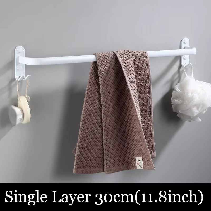 Accessoires de salle de bain : Porte-serviettes mural, barre de rangement pour serviettes de douche,