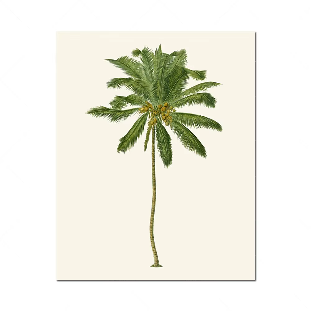 Affiches et impressions d'art rétro, peintures sur toile murales de palmiers tropicaux pour la décor