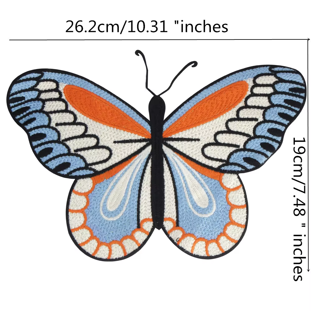 Patch brodé à nœud rouge pour bricolage, patchs papillon brodés, accessoires de décoration pour vête