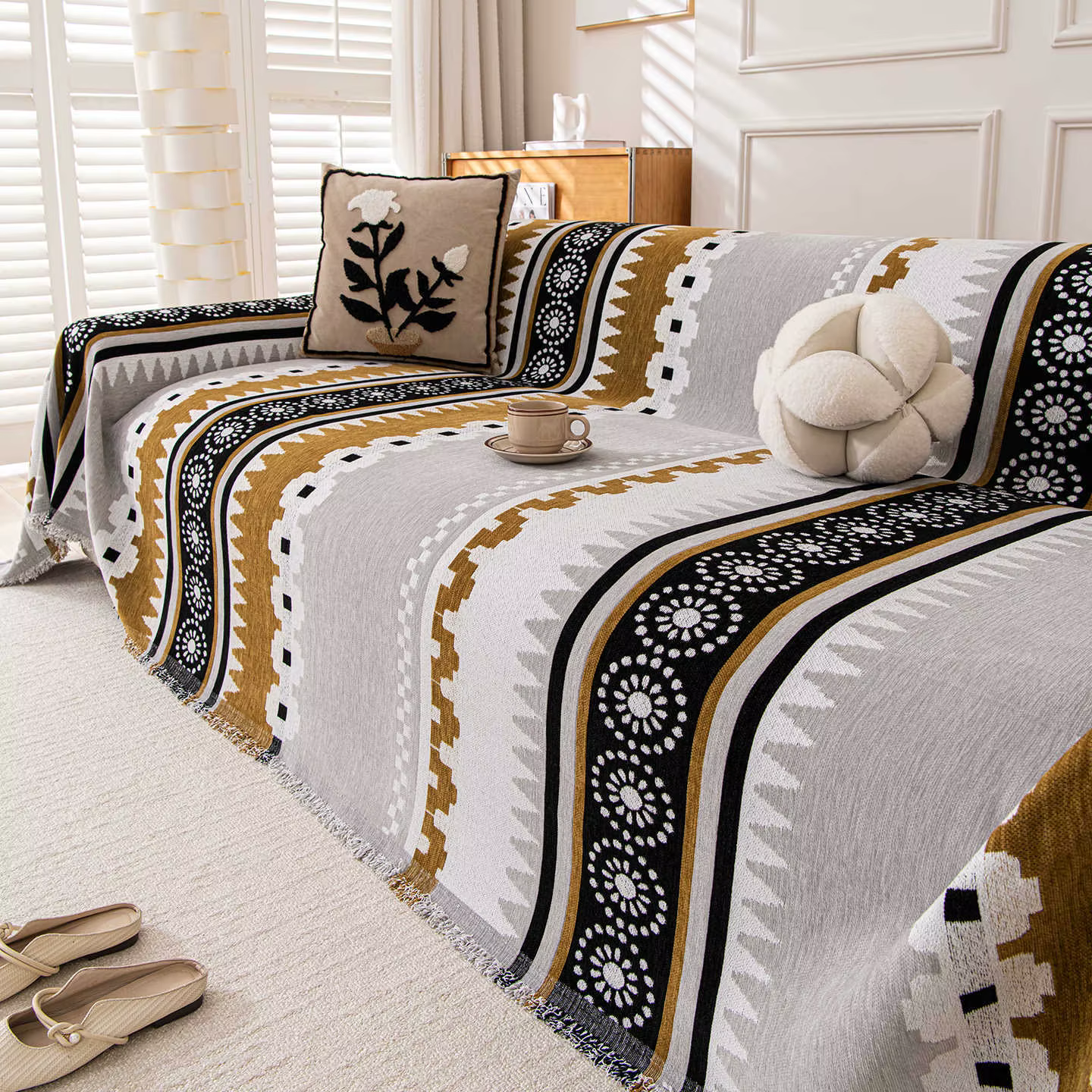 1PC canapé serviette couverture complète bohême géométrie tout compris canapé couverture haut de gam