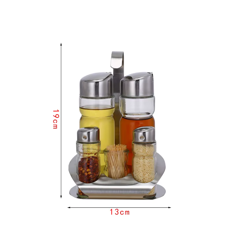 Ensemble de siège de bouteille d'épices de cuisine (5 pièces/ensemble), Table à manger, bouteille d'