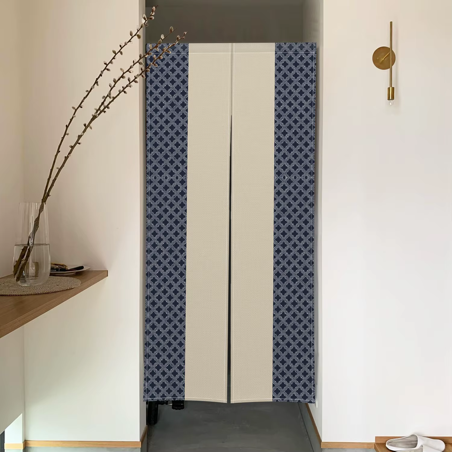 Rideau de porte japonais Simple, couleur unie, pour cuisine, chambre à coucher, salon, Restaurant, d