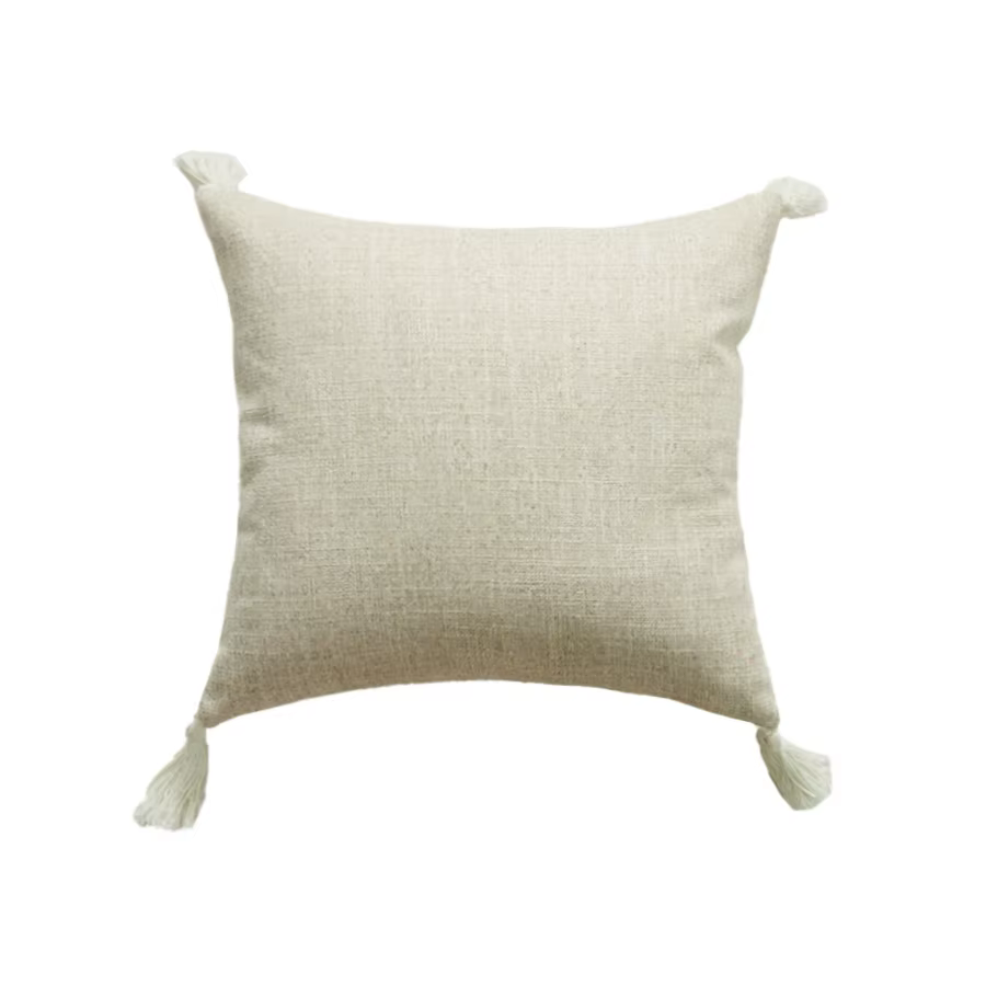 Juste de coussin avec pompon en lin, taie d'oreiller, doux, adapté à toutes les saisons, salon, cana