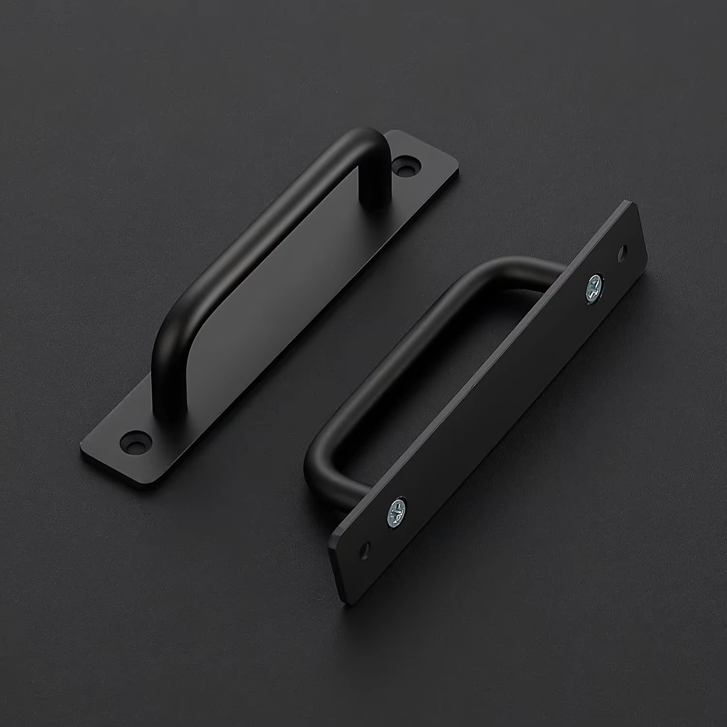 Poignées de porte noires en alliage d'aluminium, poignées de porte de cuisine, balcon, chambre à cou