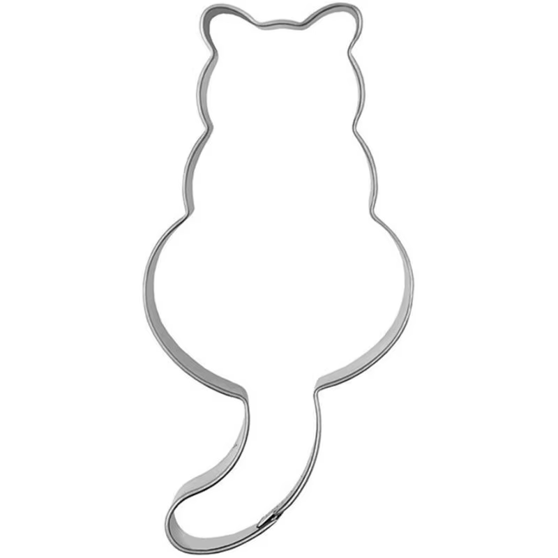 Emporte-pièce de cuisine en forme de chat, moule en aluminium, Sugarcraft, gâteaux, biscuits, pâtiss