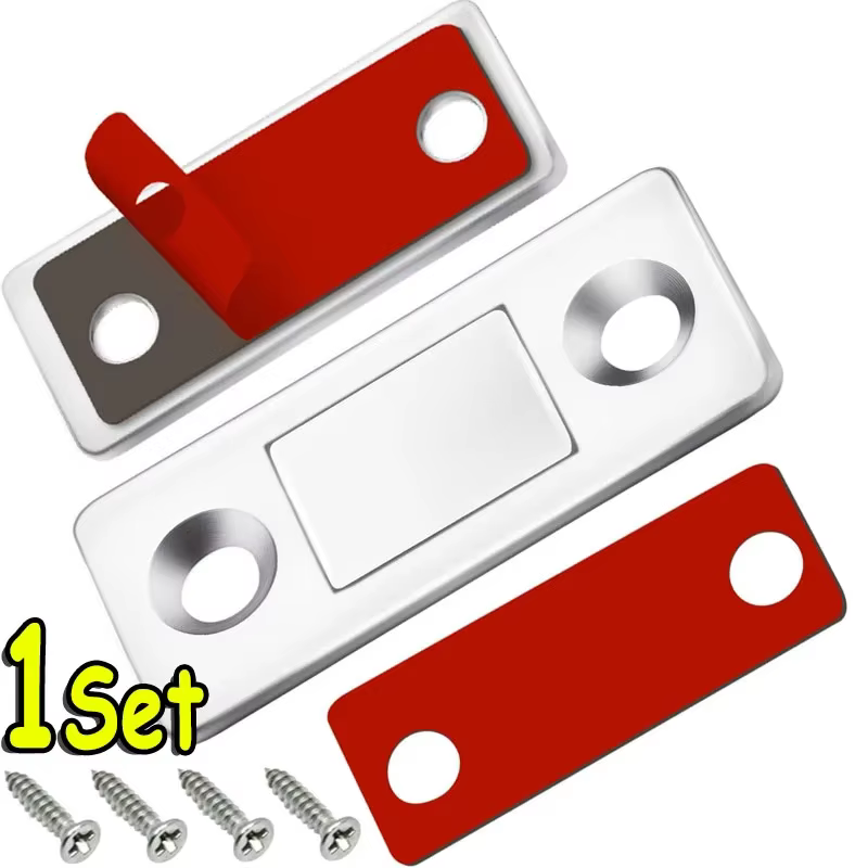 Loquet magnétique ultra-fin pour armoire, aimants adhésifs pour tiroirs, fermetures magnétiques pour