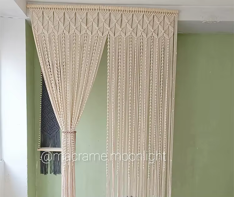 Tapisserie tissée à la main, rideau de porte, cloison à pampilles, baie vitrée, balcon, décoration p
