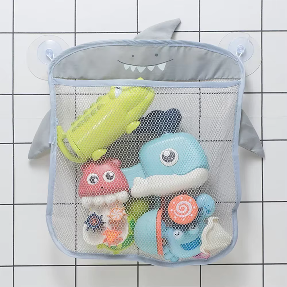 Sac en maille pour jouets de bain de bébé, organisateur suspendu en forme d'animal avec ventouses, r