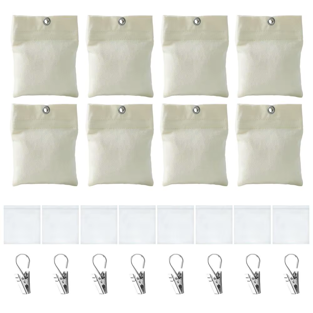 Rideaux d'extérieur coupe-vent, 8 pièces, sacs lestés avec Clip, rideaux de balcon, poids en tissu, 