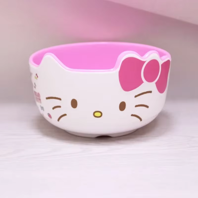 Bols Hello Kitty incassables et résistants à la chaleur pour filles, vaisselle mignonne de dessin an