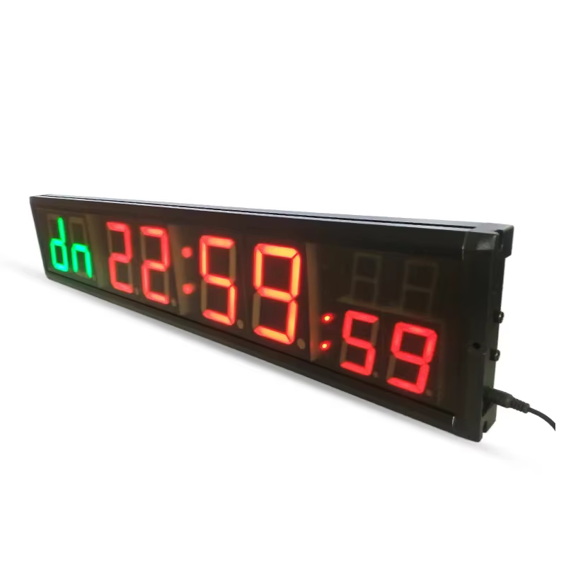 Honghao maison salle de sport Fitness intervalle compte à rebours rouge horloge murale intérieure fo