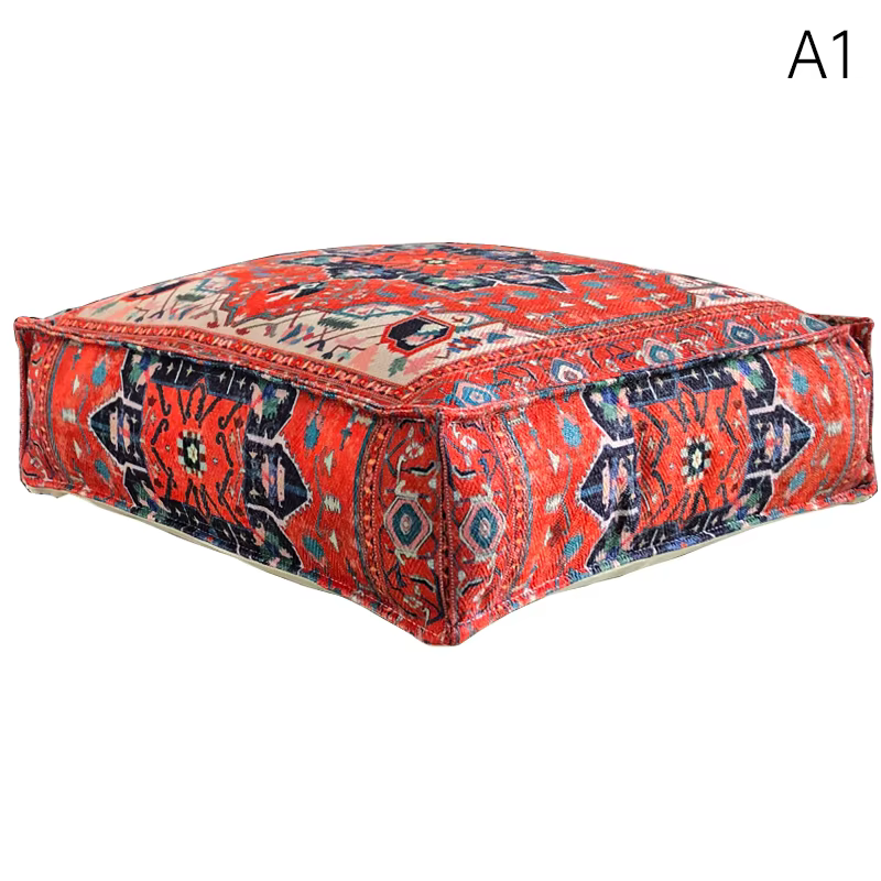 Housse de coussin de méditation marocaine 45x45cm, housse de repose-pieds Futon paresseux, non rembo