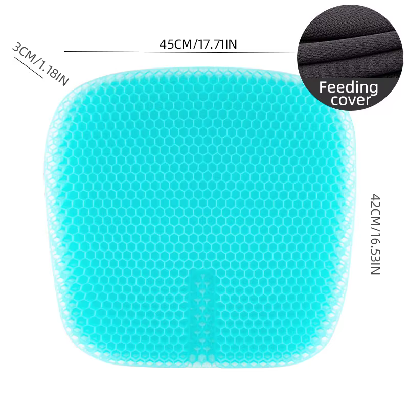 Coussin en Gel TPE, coussin en forme d'œuf en nid d'abeille, Double carré, pour chaise de bureau, re