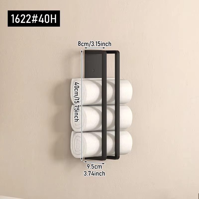 Porte-serviettes mural non perforé pour salle de bain, barre de suspension pour serviettes, support 