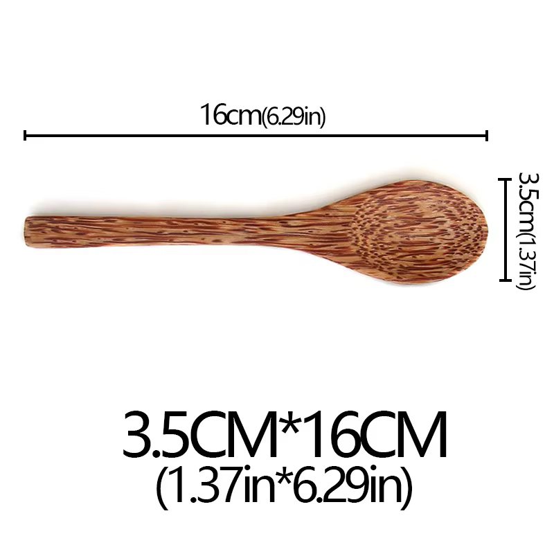 Ensemble de bols en noix de coco naturels faits à la main, vaisselle en bois, cuillère en bois, bol 