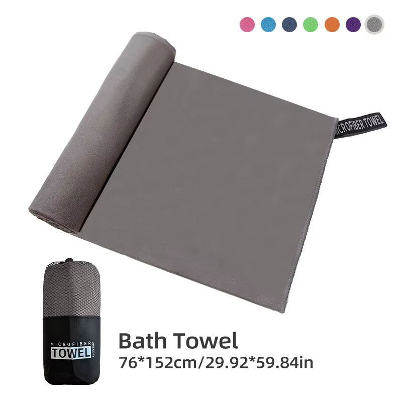 Serviette de gymnastique en microfibre à séchage rapide, ions argentés, fibre absorbante sans odeur,
