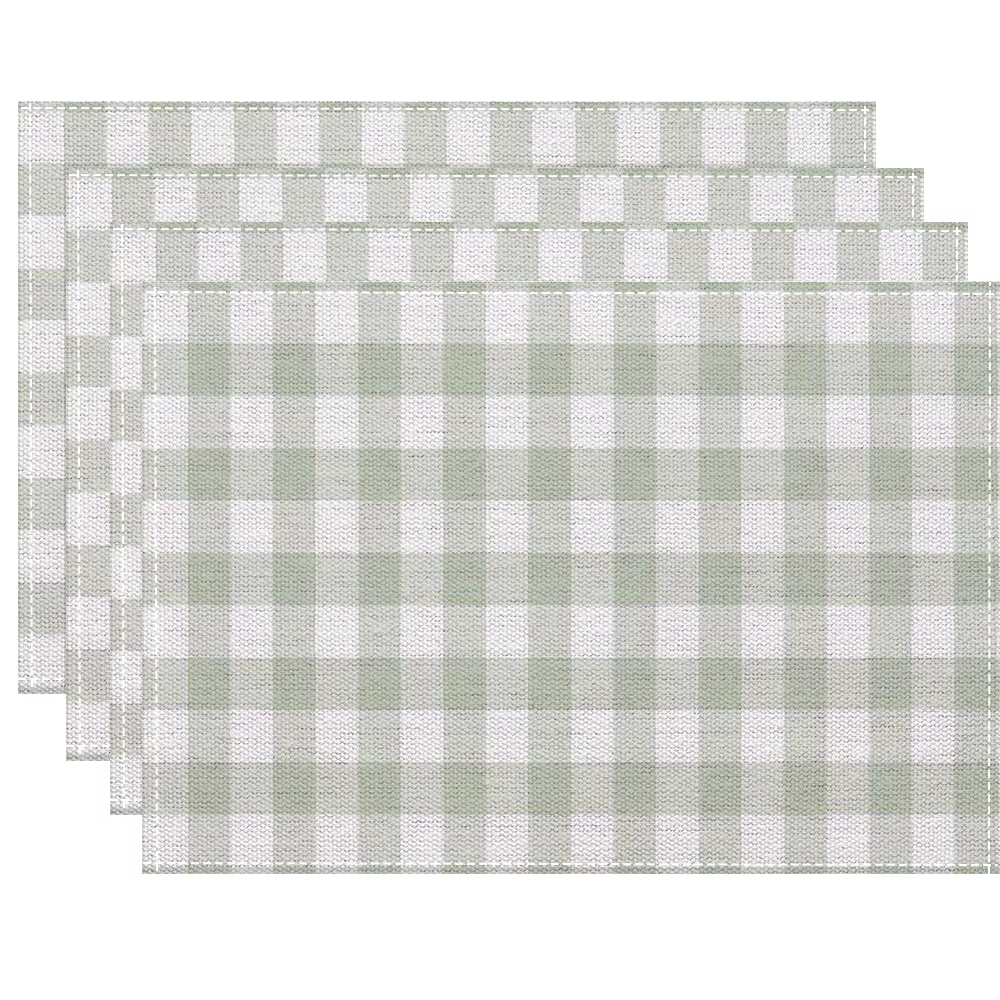 Napperons de table à motifs damier multicolores, 4 pièces, pour cuisine et salle à manger, décoratio