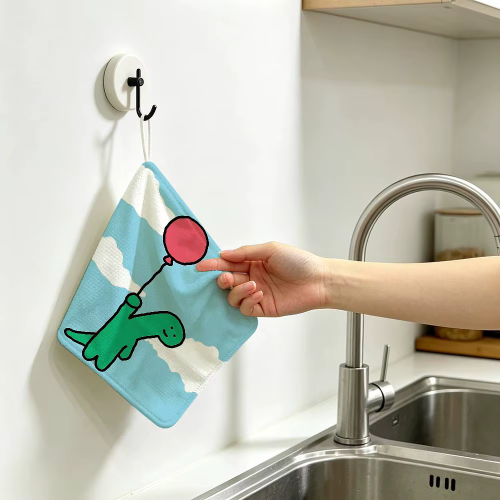Serviette de toilette en polyester et coton Cartoon J-Joguman S-Studio, serviette suspendue, séchage