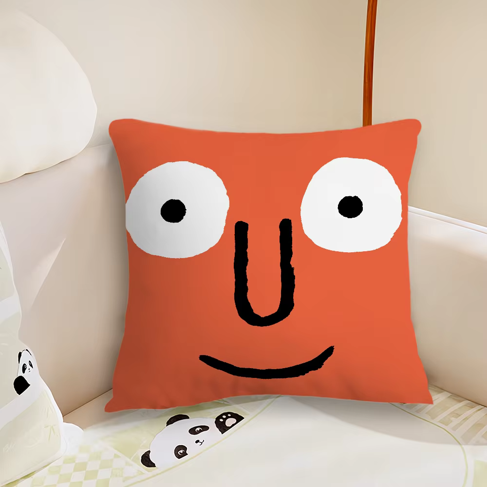 Housse de coussin dessin animé artistique, décoration de canapé, tête de lit de maison, coussin de d