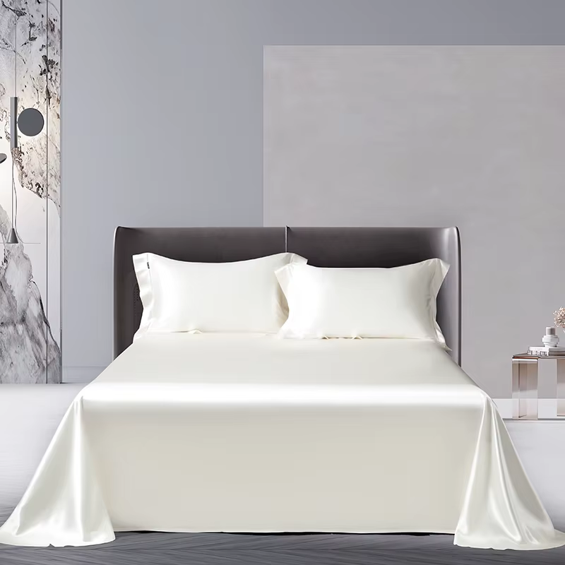 Nouvelle drap-housse 100 % soie de mûrier authentique 2026, double cocon, poche profonde de 45 cm, l