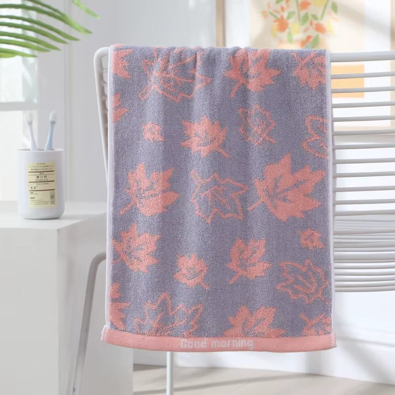 Serviettes à main décoratives en forme de feuille d'érable pour salle de bain, ensemble de serviette