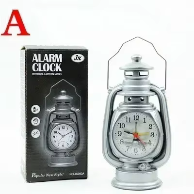 Réveil vintage 2024, lampe à huile rétro, horloge de table, veilleuse, articles de décoration pour s