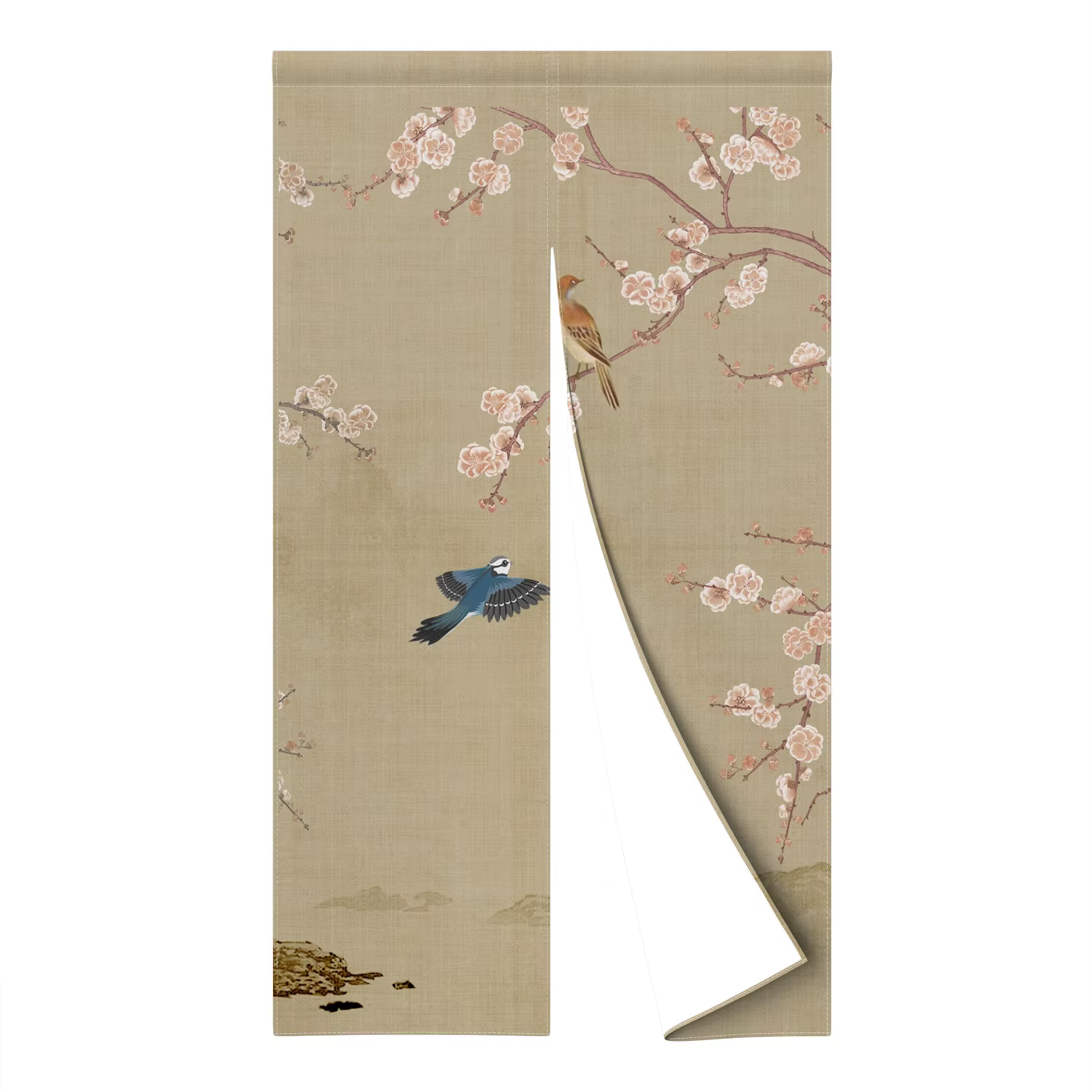 Rideaux de porte à motif de peinture paysagère japonaise pour salon, salle de bain, séparation d'esp