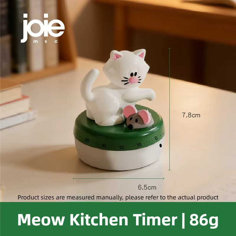 Minuteur de cuisine Joie Meow, minuteur mécanique, compte à rebours visuel, pomodoro pour la cuisine