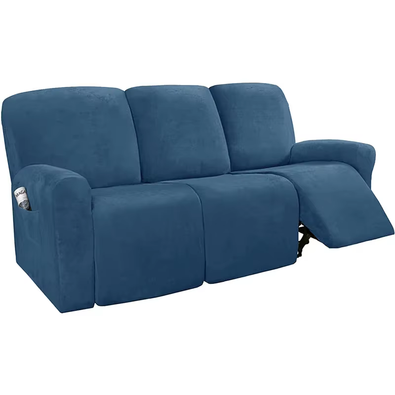 Juste de canapé inclinable en velours 3 places pour salon, housse de fauteuil, tout compris, solide,