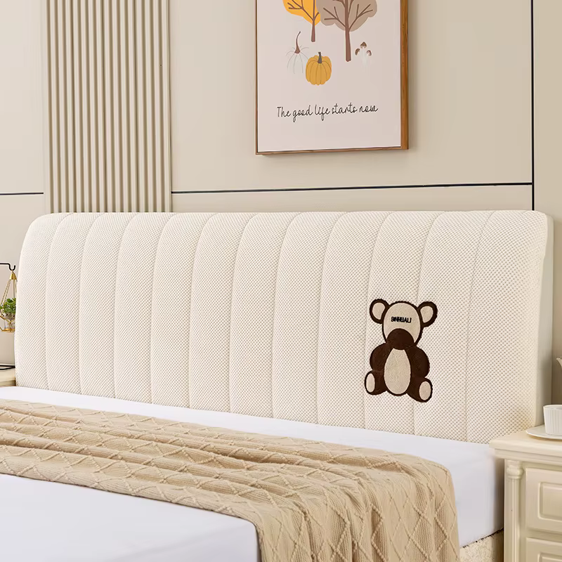 Housse de tête de lit matelassée, épaisse, Durable, Style crème, dessin animé, couverture complète, 