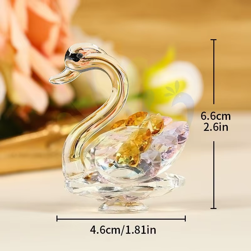 Cygne en cristal créatif pour salon, couloir, décoration de bureau pour la maison, cadeau de noël po