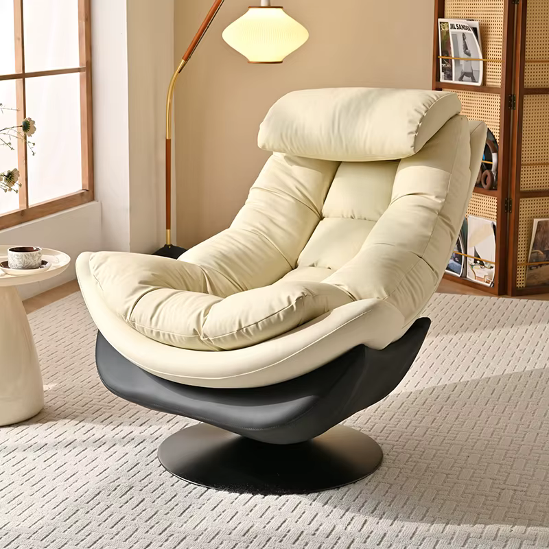 Appui-tête blanc chaise de sol ergonomique salon balcon chaise de méditation décor en bois moderne s