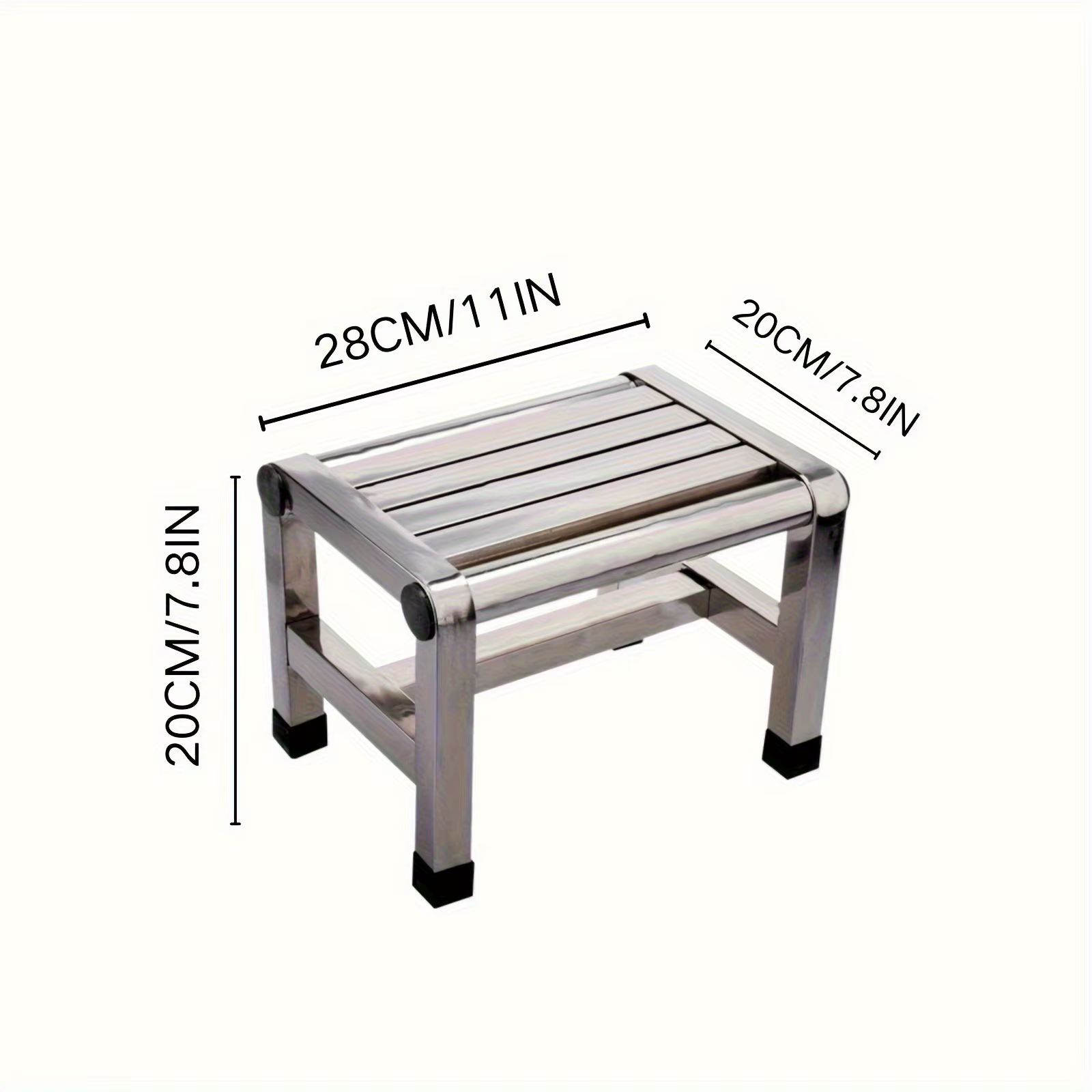 Tabouret multifonctionnel en acier inoxydable - Tabouret durable, épais et robuste, idéal pour le sa